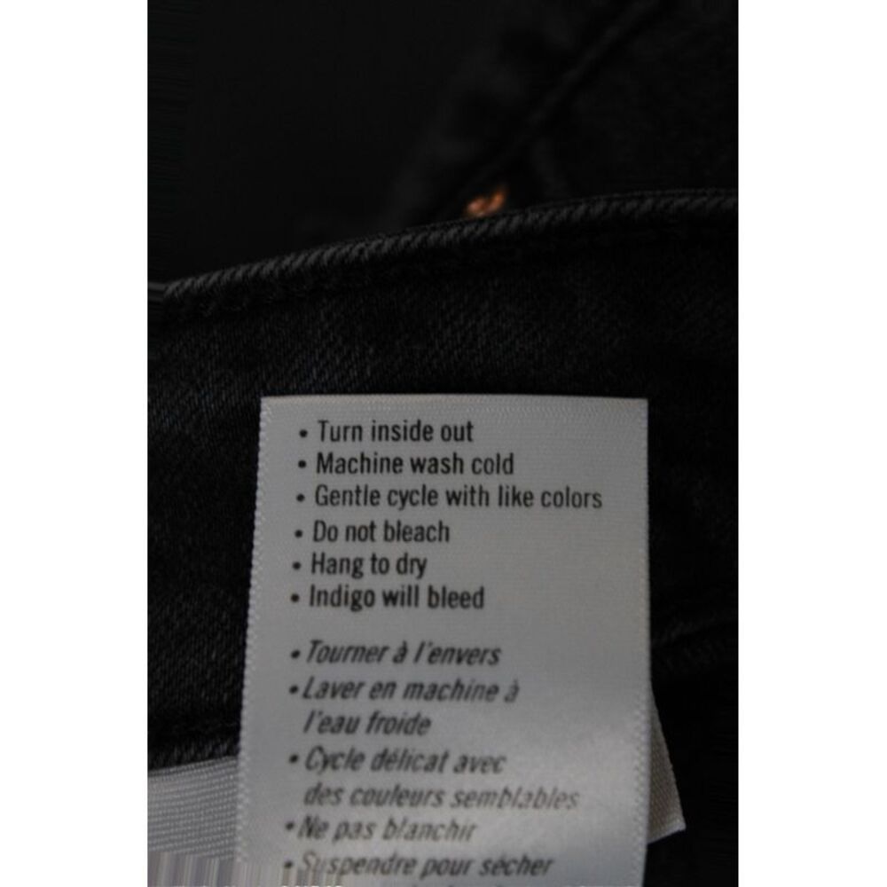 Paige Women Cropped Black Mid Rise Cotton Jeans Button Size 32 - Picture 7 of 8